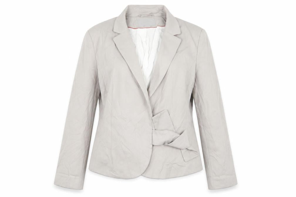 H&M Womens Beige  Polyester Jacket Blazer Size 14