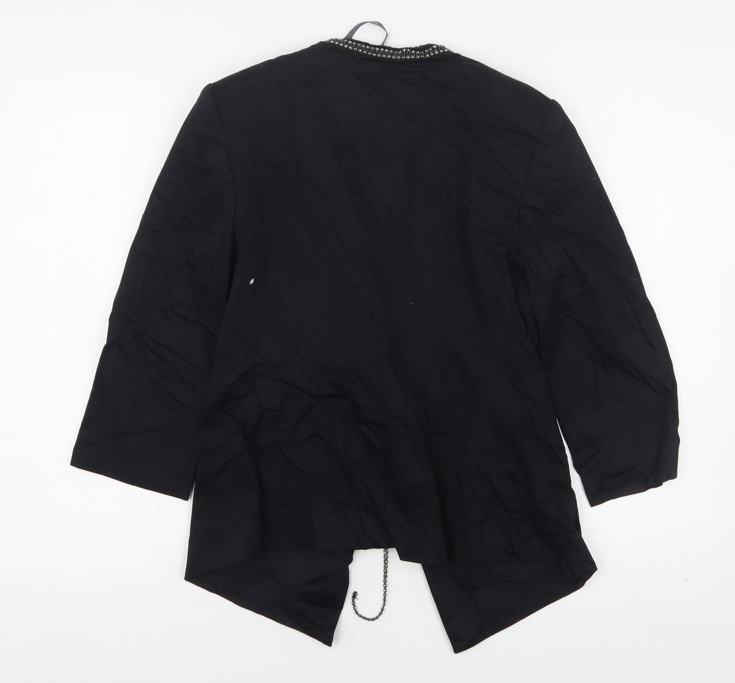 Et Vous Womens Black  Cotton Jacket Blazer Size 10