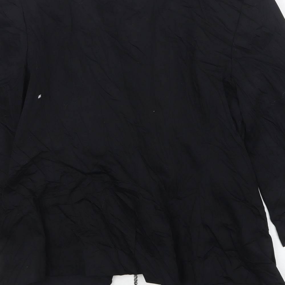 Et Vous Womens Black  Cotton Jacket Blazer Size 10