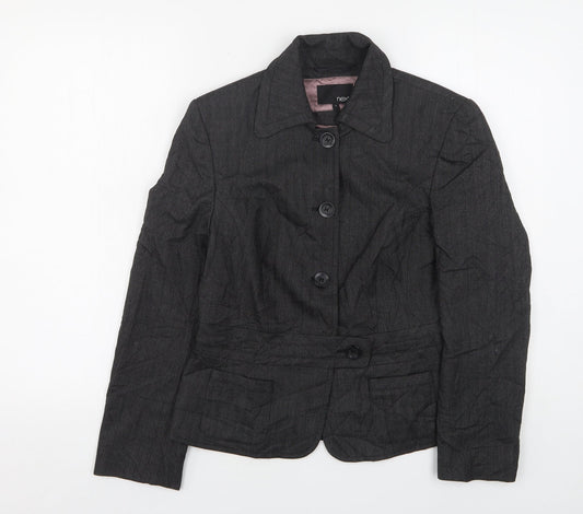 NEXT Womens Grey  Polyester Jacket Suit Jacket Size 10
