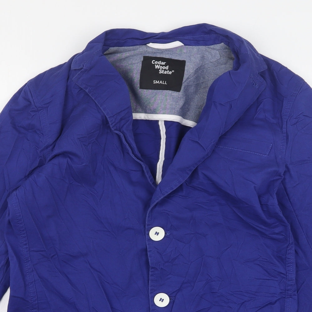 Cedar Wood State Mens Blue  Cotton Jacket Sport Coat Size S