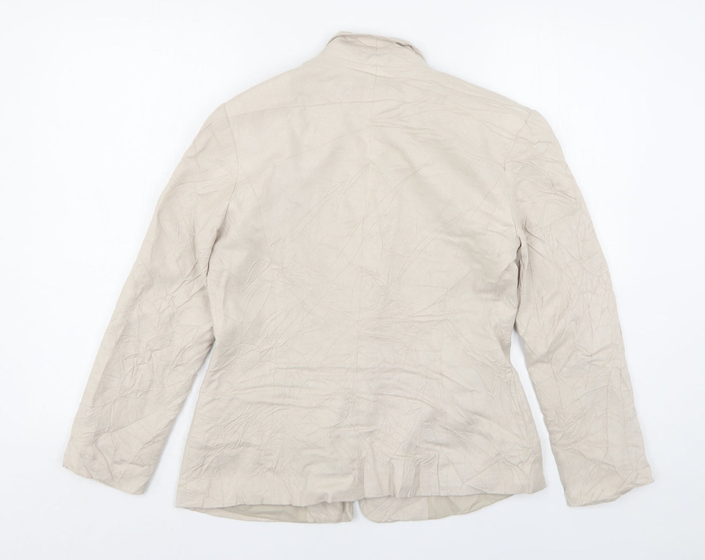 Dorothy Perkins Womens Beige  Viscose Jacket Suit Jacket Size 10