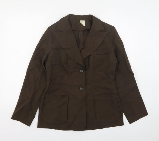 Spinney Womens Brown  Polyester Jacket Suit Jacket Size 16