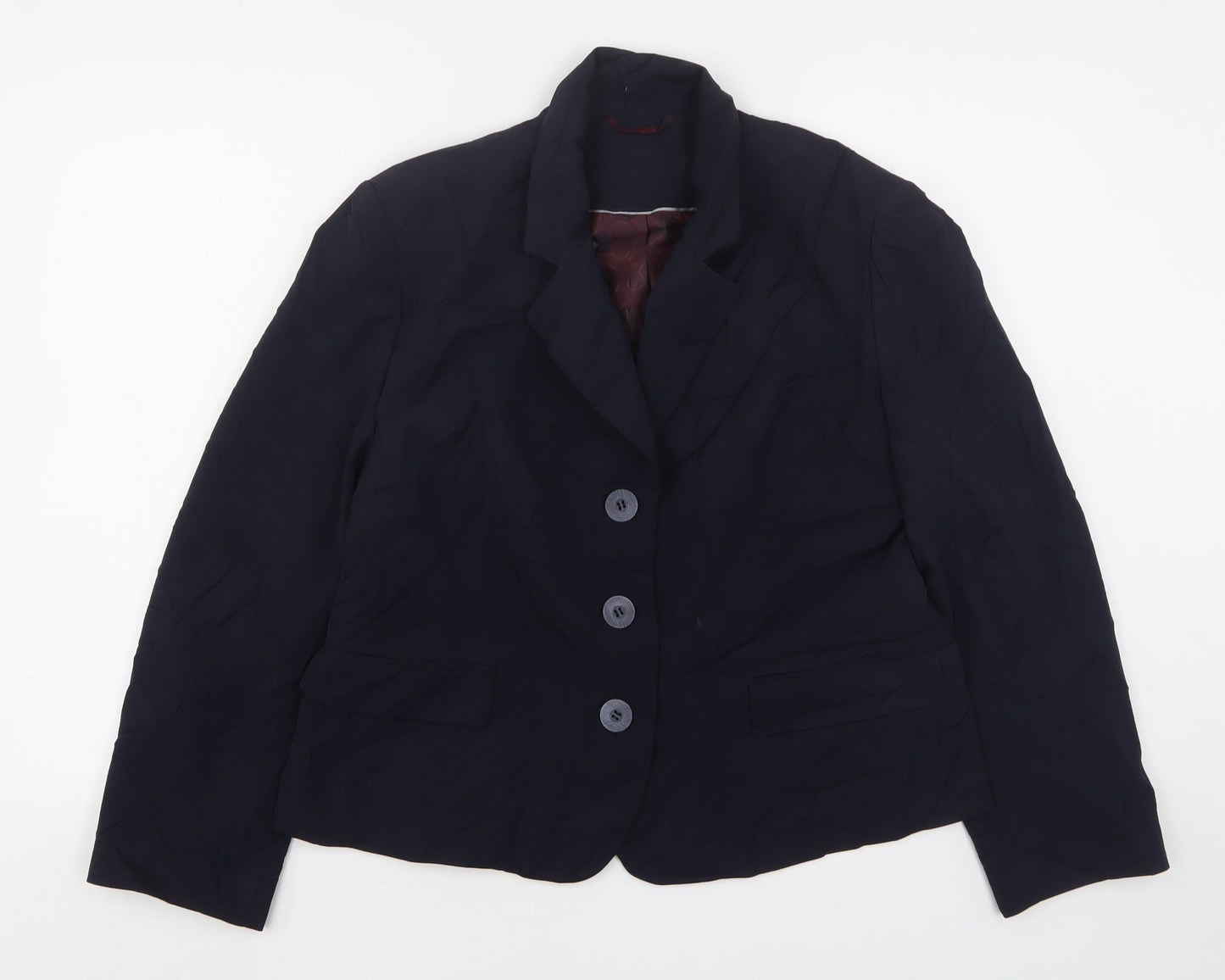 Wardrobes Womens Blue  Polyester Jacket Suit Jacket Size 16
