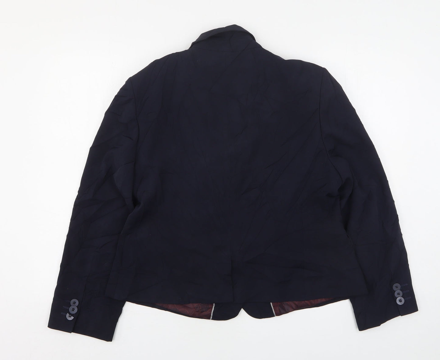 Wardrobes Womens Blue  Polyester Jacket Suit Jacket Size 16