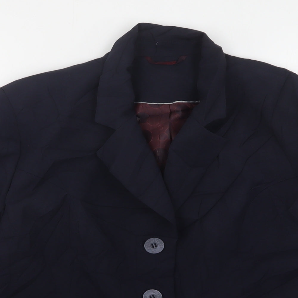 Wardrobes Womens Blue  Polyester Jacket Suit Jacket Size 16