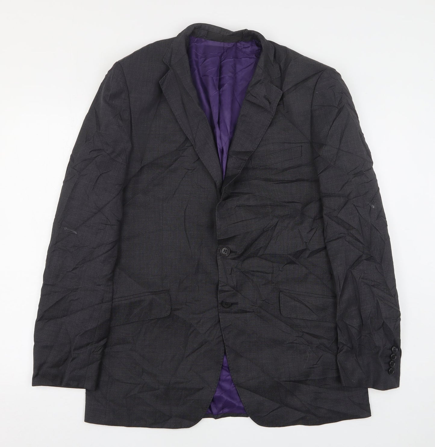 Marks and Spencer Mens Grey  Wool Jacket Suit Jacket Size 40