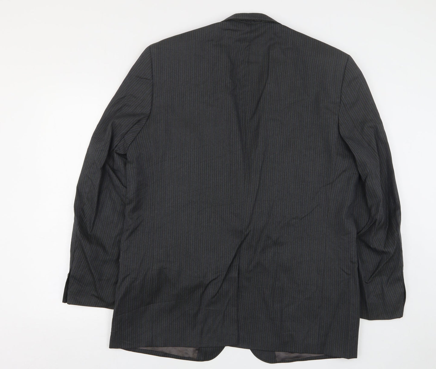 Paname Mens Grey Striped Wool Jacket Suit Jacket Size 48