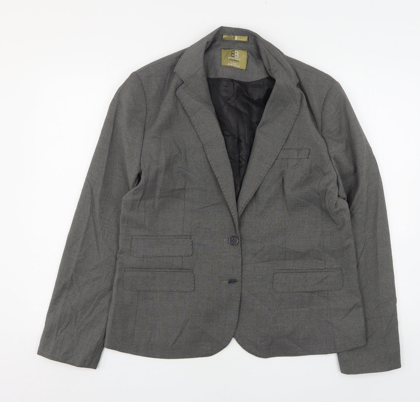 Skopes Womens Grey Polka Dot Wool Jacket Suit Jacket Size 16