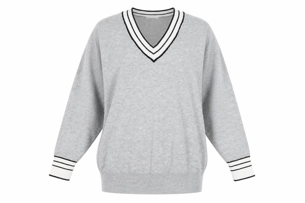 Womens UK 12 Regular JD Williams Grey Pullover Tight-Knit