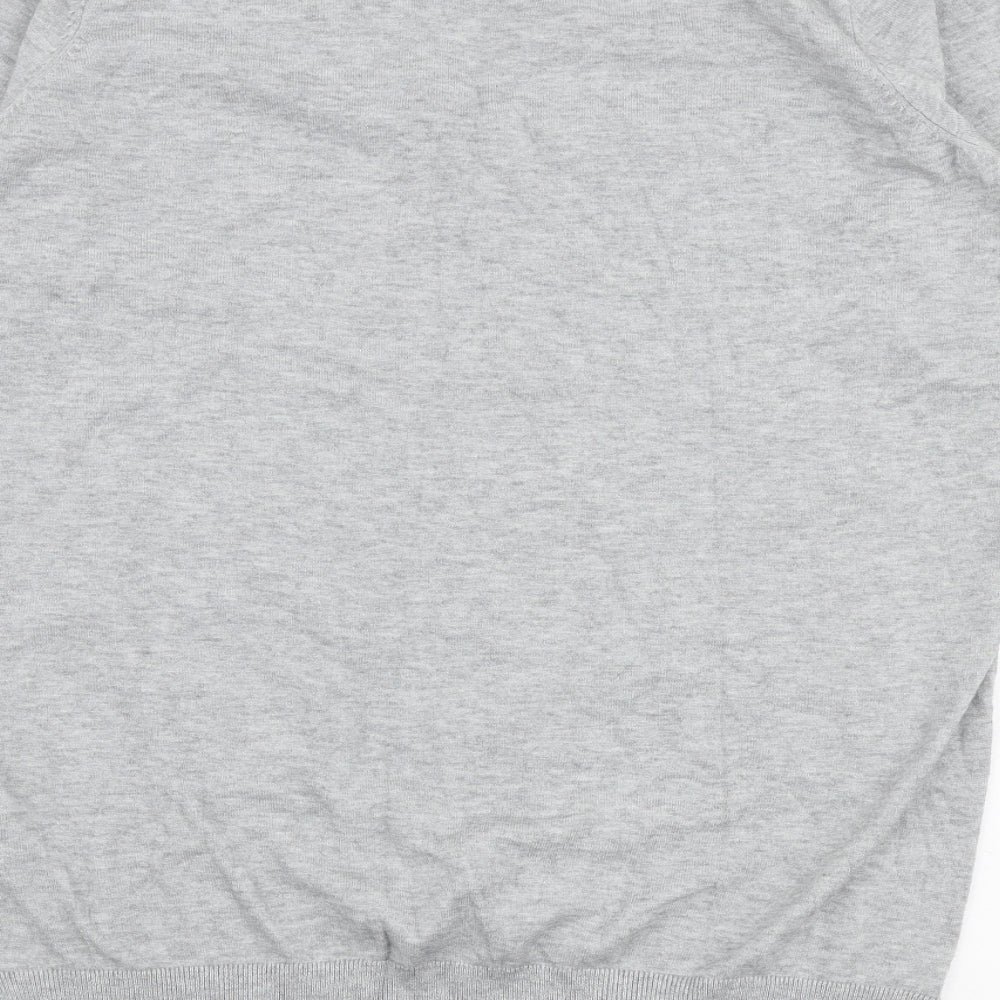 JD Williams Womens Grey V-Neck  Viscose Pullover Jumper Size 12