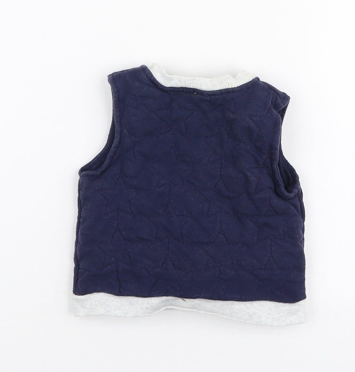 Blue Zoo Boys Blue   Gilet Jacket Size 3-6 Months   Snap