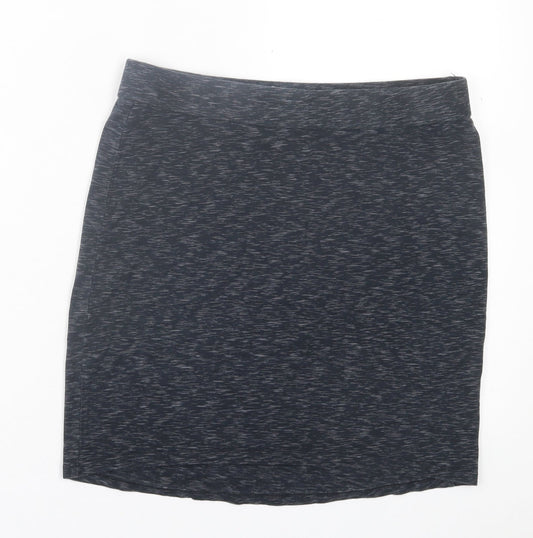 h7m Womens Grey  Cotton A-Line Skirt Size M