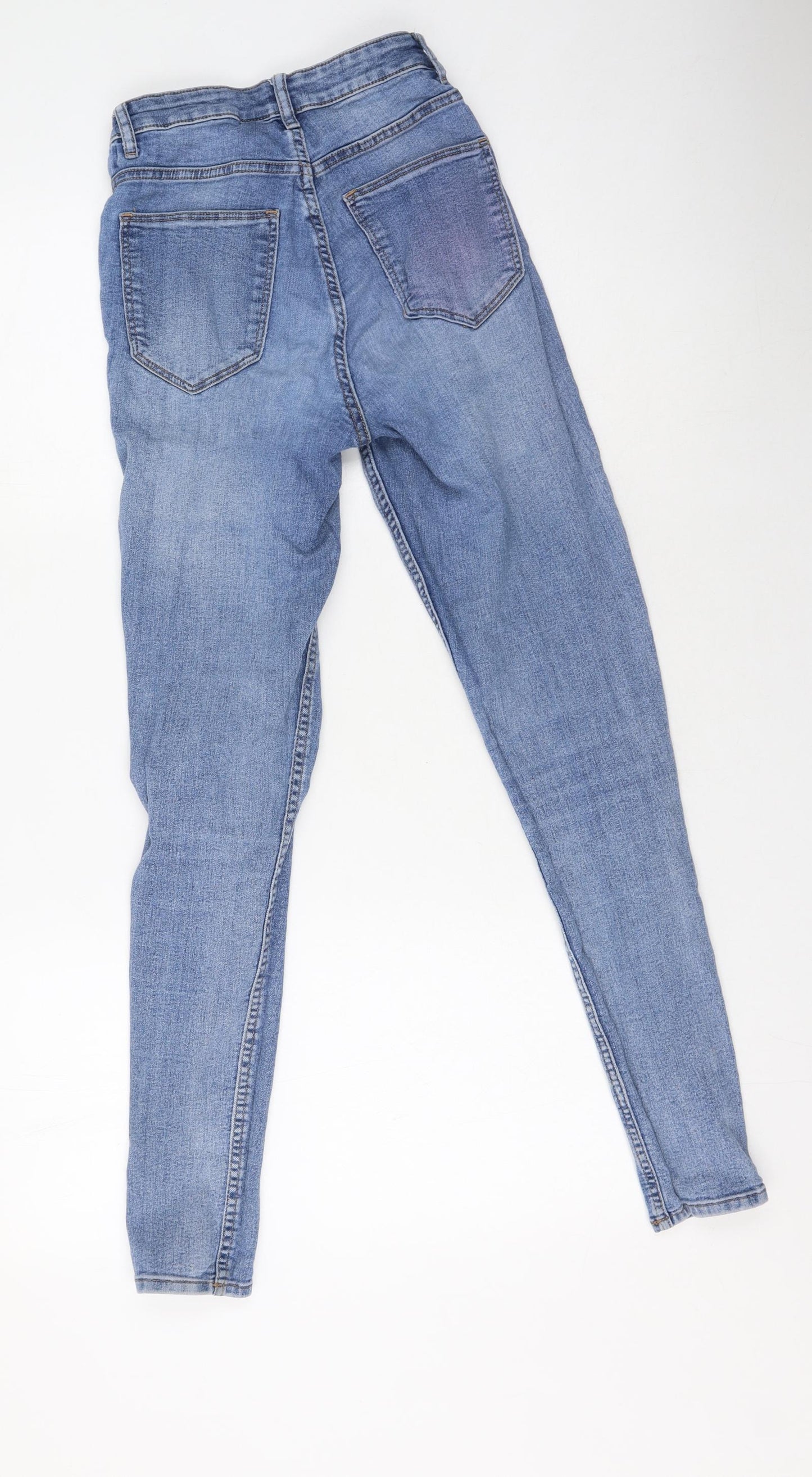 H&M Womens Blue  Cotton Skinny Jeans Size 4 L28 in Regular