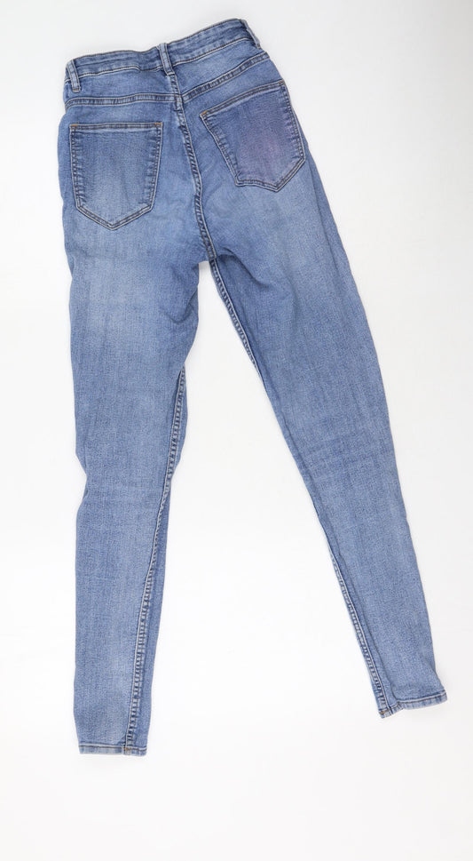 H&M Womens Blue  Cotton Skinny Jeans Size 4 L28 in Regular