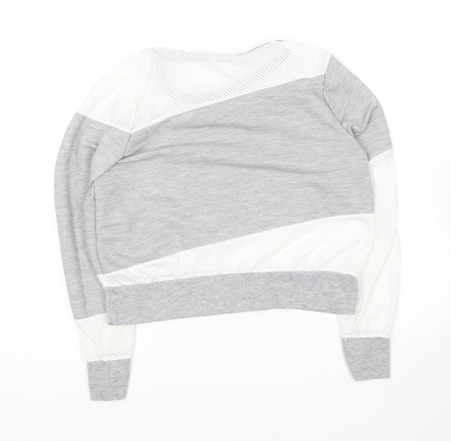 Natalia Womens Grey Round Neck  Polyester Pullover Jumper Size M