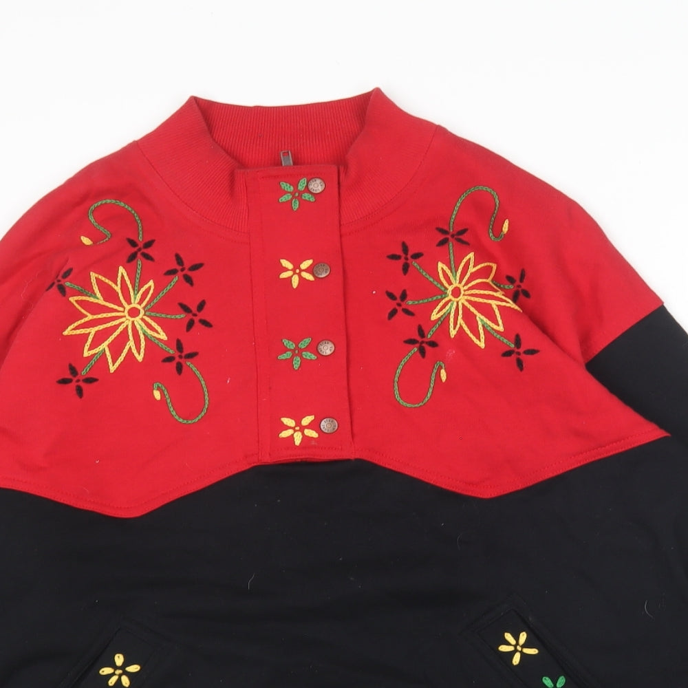 Marks and Spencer Womens Multicoloured Collared  Cotton Pullover Jumper Size 12