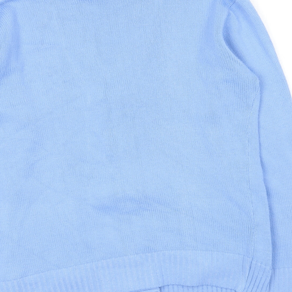 Choice Collection   Womens Blue V-Neck  Acrylic Cardigan Jumper Size M