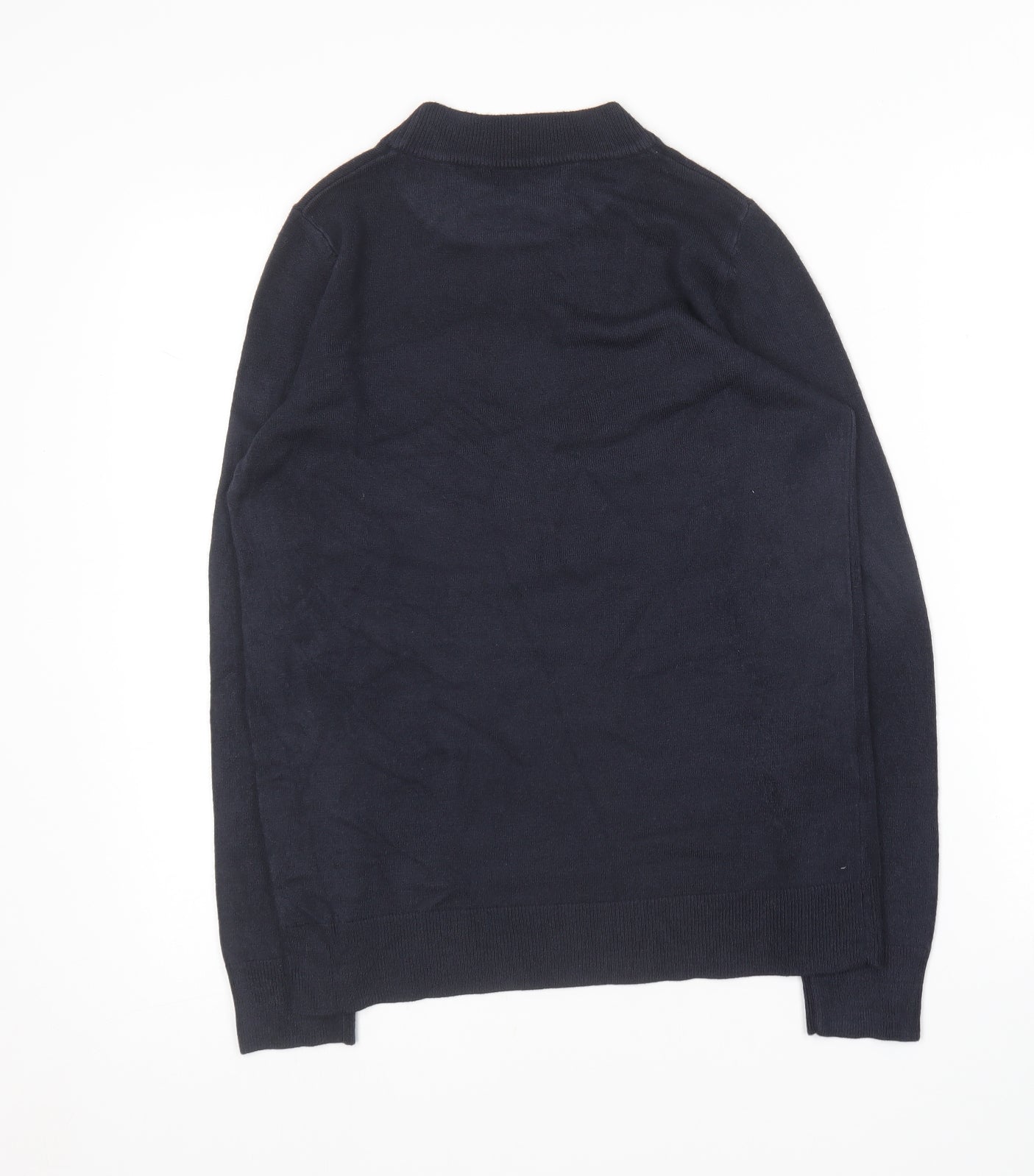 Bonmarché Womens Blue Crew Neck  Acrylic Pullover Jumper Size 12