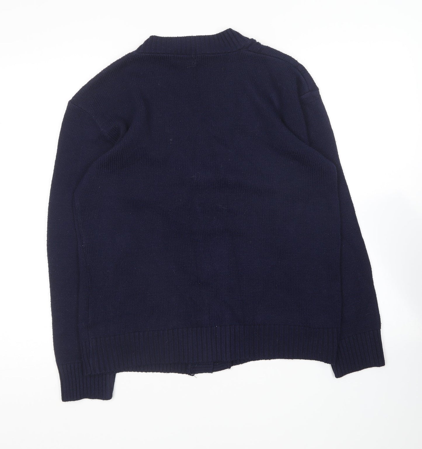 Choice Collection   Womens Blue V-Neck  Acrylic Cardigan Jumper Size M