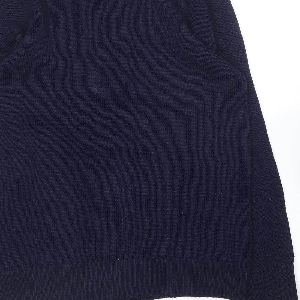 Choice Collection   Womens Blue V-Neck  Acrylic Cardigan Jumper Size M