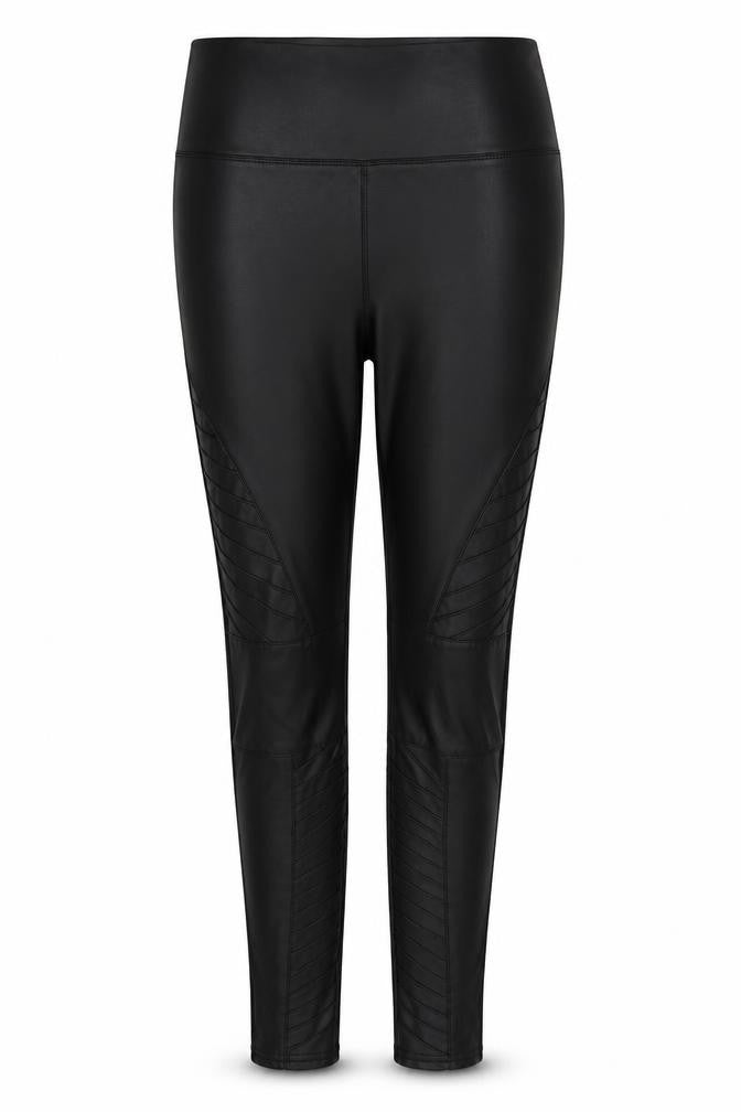 Yu & Me Womens Black  Polyurethane Carrot Leggings Size M L28 in