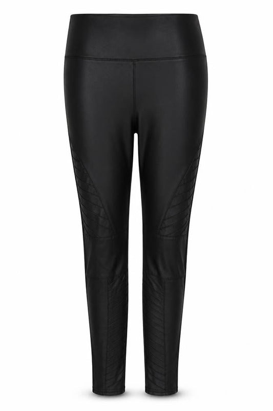 Yu & Me Womens Black  Polyurethane Carrot Leggings Size M L28 in