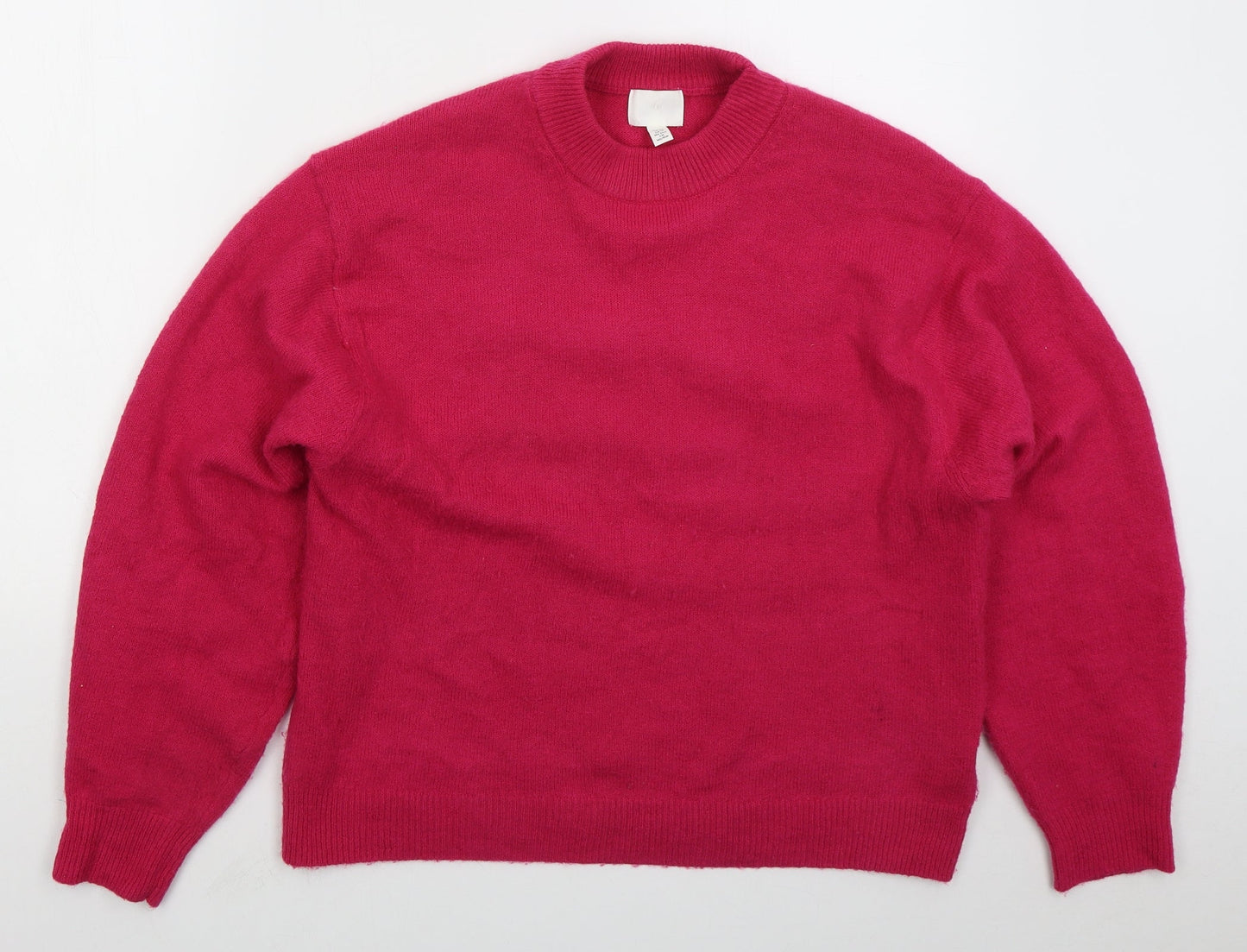 H&M Womens Orange Crew Neck  Polyester Pullover Jumper Size XS