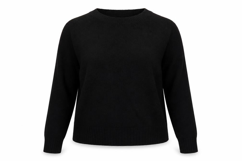 H&M Womens Black Round Neck  Acrylic Pullover Jumper Size L