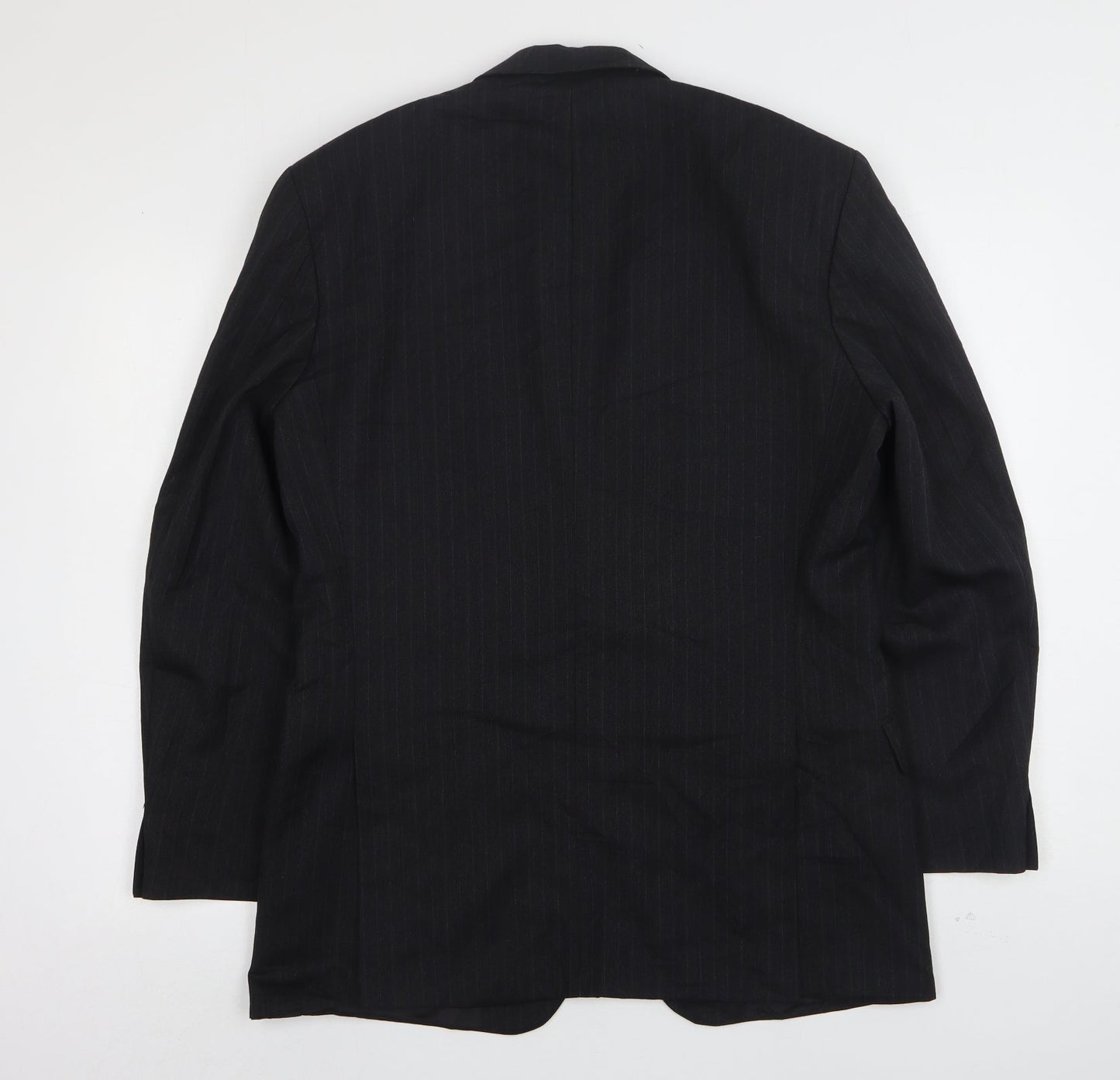 Marks and Spencer Mens Grey Striped Wool Jacket Suit Jacket Size 38