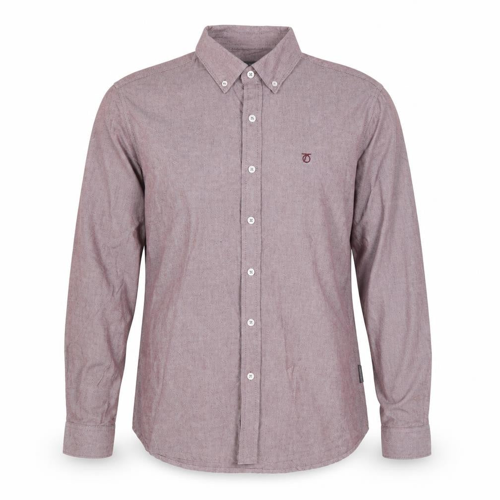Peter Werth Mens Beige  Cotton  Button-Up Size 38 Collared Button