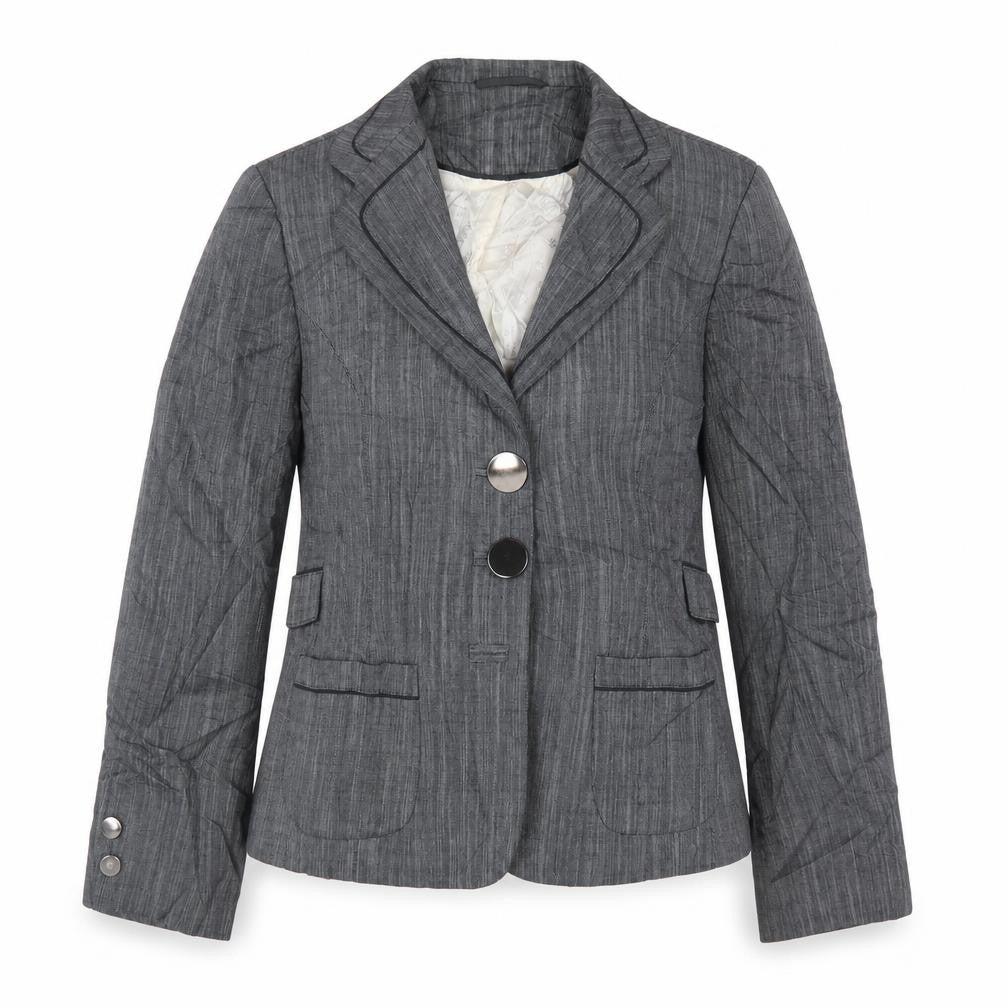 Kaliko Womens Grey  Polyester Jacket Suit Jacket Size 8