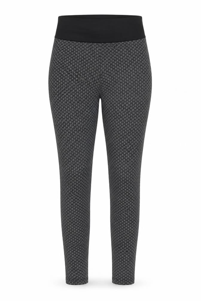 Viki Body Womens Grey Geometric Polyester Jogger Leggings Size L L27 in