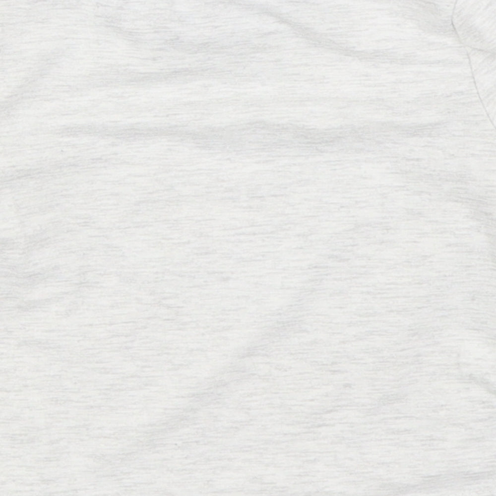 Cheeky Chimp Boys Grey  Cotton Basic T-Shirt Size 12-18 Months Round Neck Pullover