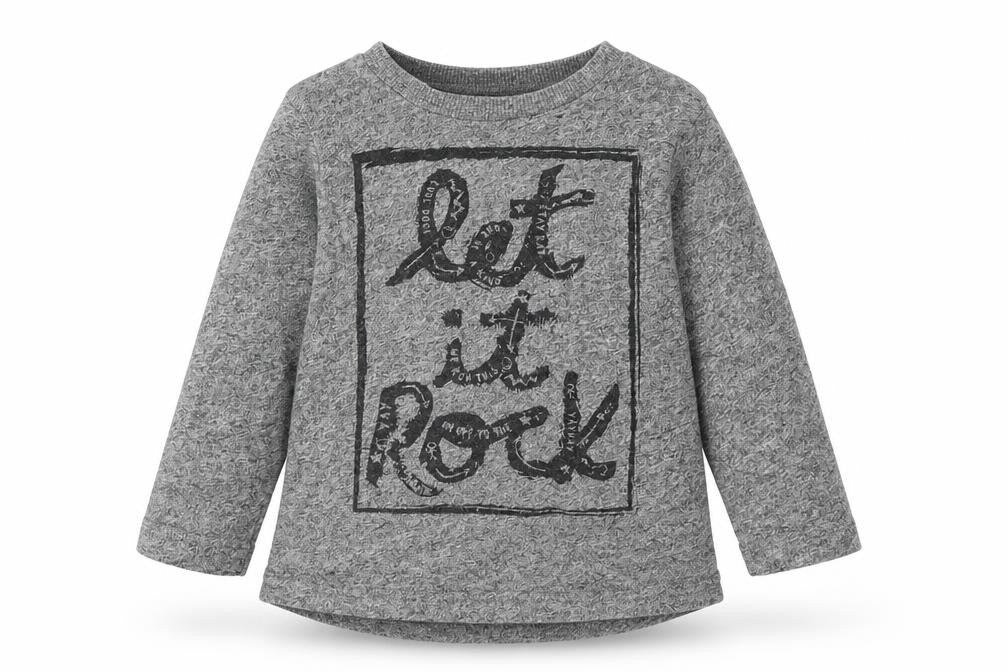 Dunnes Boys Grey  Cotton Basic T-Shirt Size 12-18 Months Round Neck Pullover