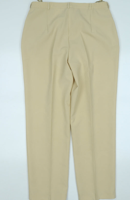 canda Womens Beige  Polyester Trousers  Size 20 L28 in Regular