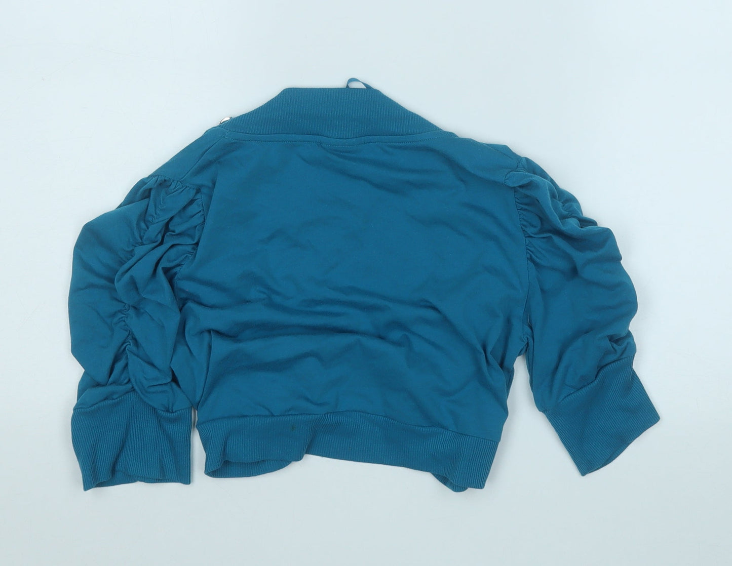 Evie Womens Blue V-Neck  Polyester Cardigan Jumper Size 14