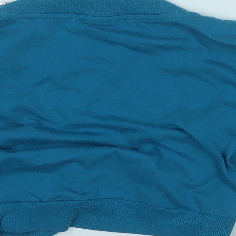Evie Womens Blue V-Neck  Polyester Cardigan Jumper Size 14