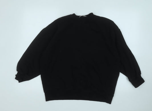 Primark Womens Black  Cotton Pullover Sweatshirt Size 10