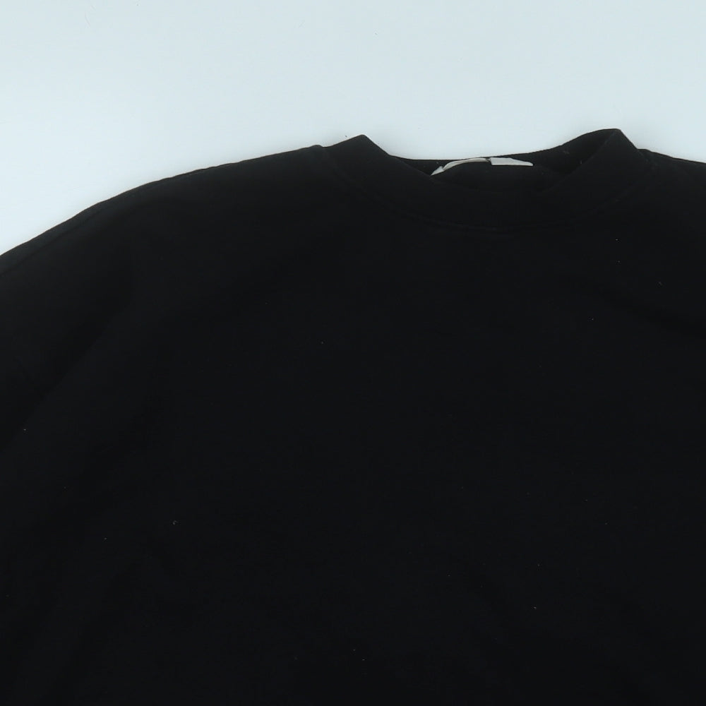 Primark Womens Black  Cotton Pullover Sweatshirt Size 10