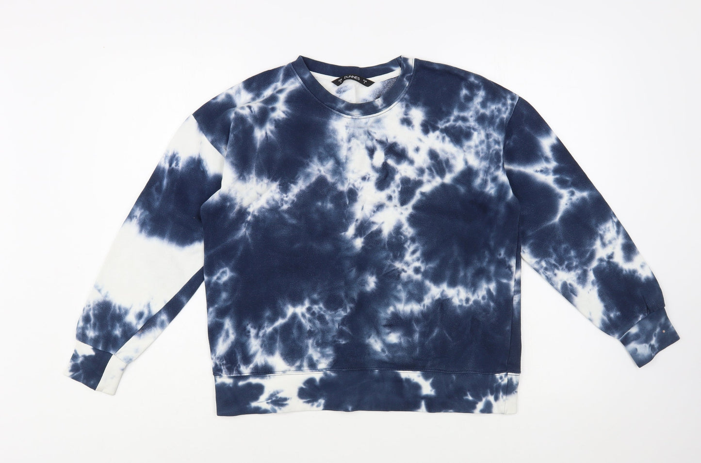 Dunnes Stores Womens Blue  Cotton Pullover Sweatshirt Size S  Pullover - Tie Die