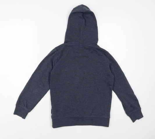 name it Boys Blue  Cotton Pullover Hoodie Size 7-8 Years  Pullover