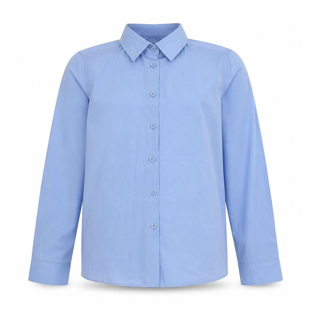 Marks & Spencer Boys Blue  Polyester Basic Button-Up Size 11-12 Years Collared