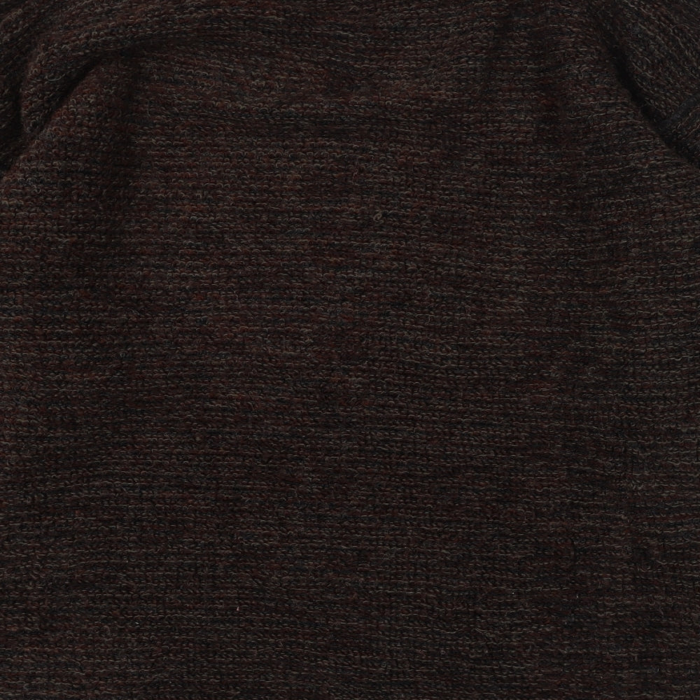 Peter Werth Womens Brown Round Neck  Acrylic Pullover Jumper Size 4