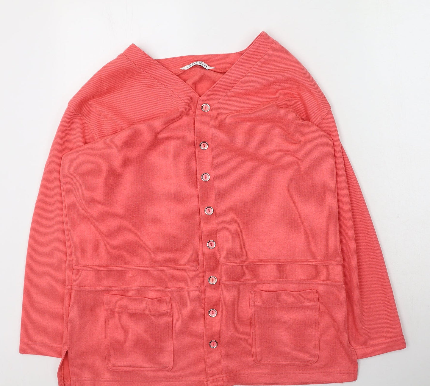 Instyle Womens Pink Round Neck  Polyester Cardigan Jumper Size M