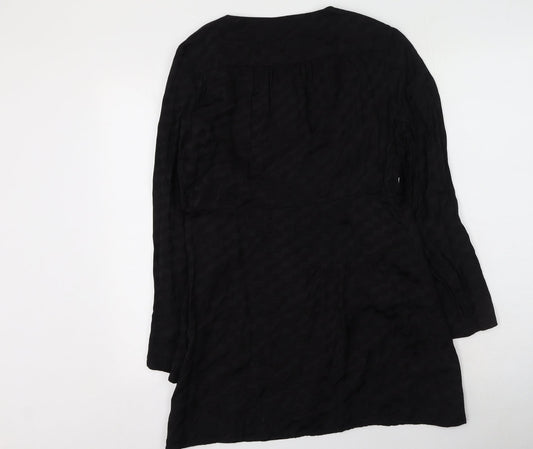 Nasty Gal Womens Black  Viscose Wrap Dress  Size 12  V-Neck