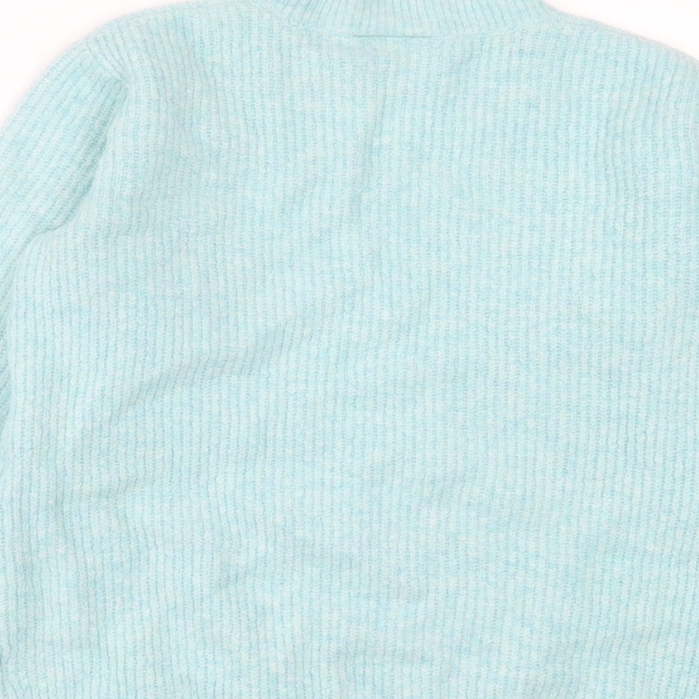 NEXT Womens Blue Crew Neck  Acrylic Pullover Jumper Size 8