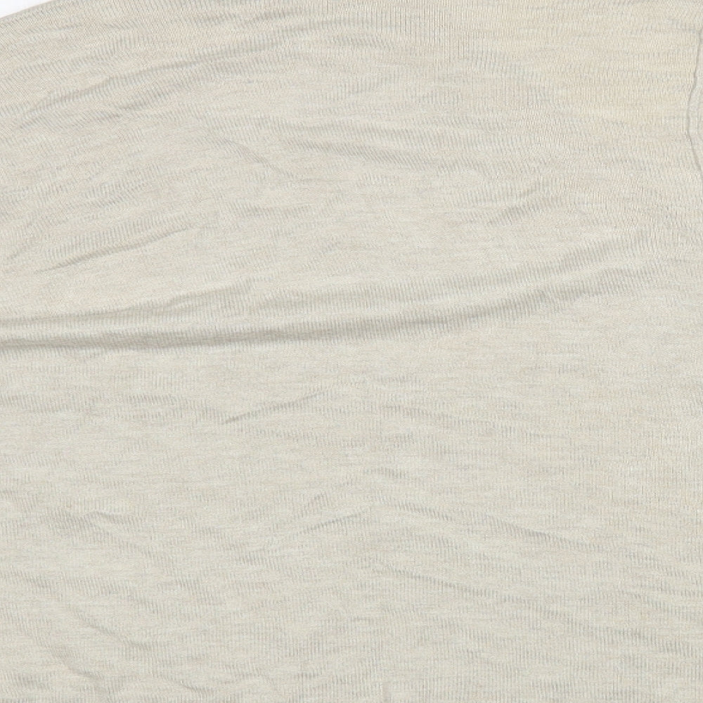 NEXT Womens Beige V-Neck  Viscose Pullover Jumper Size L