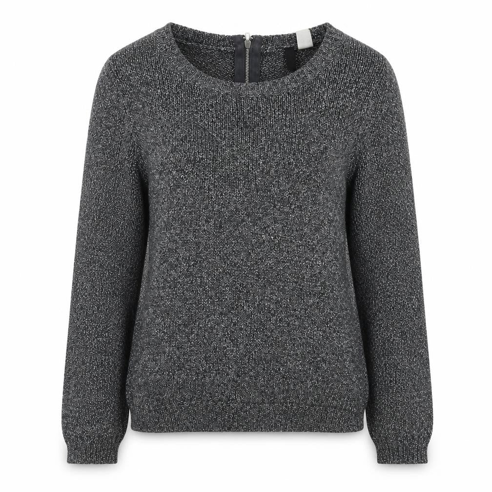 H&M Womens Grey Boat Neck  Acrylic Pullover Jumper Size 10