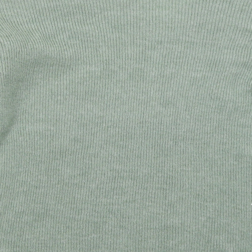 VERO MODA Womens Green V-Neck  Acrylic Pullover Jumper Size XS
